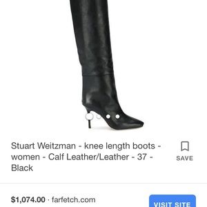 Stuart Weitzman Black Leather 👢